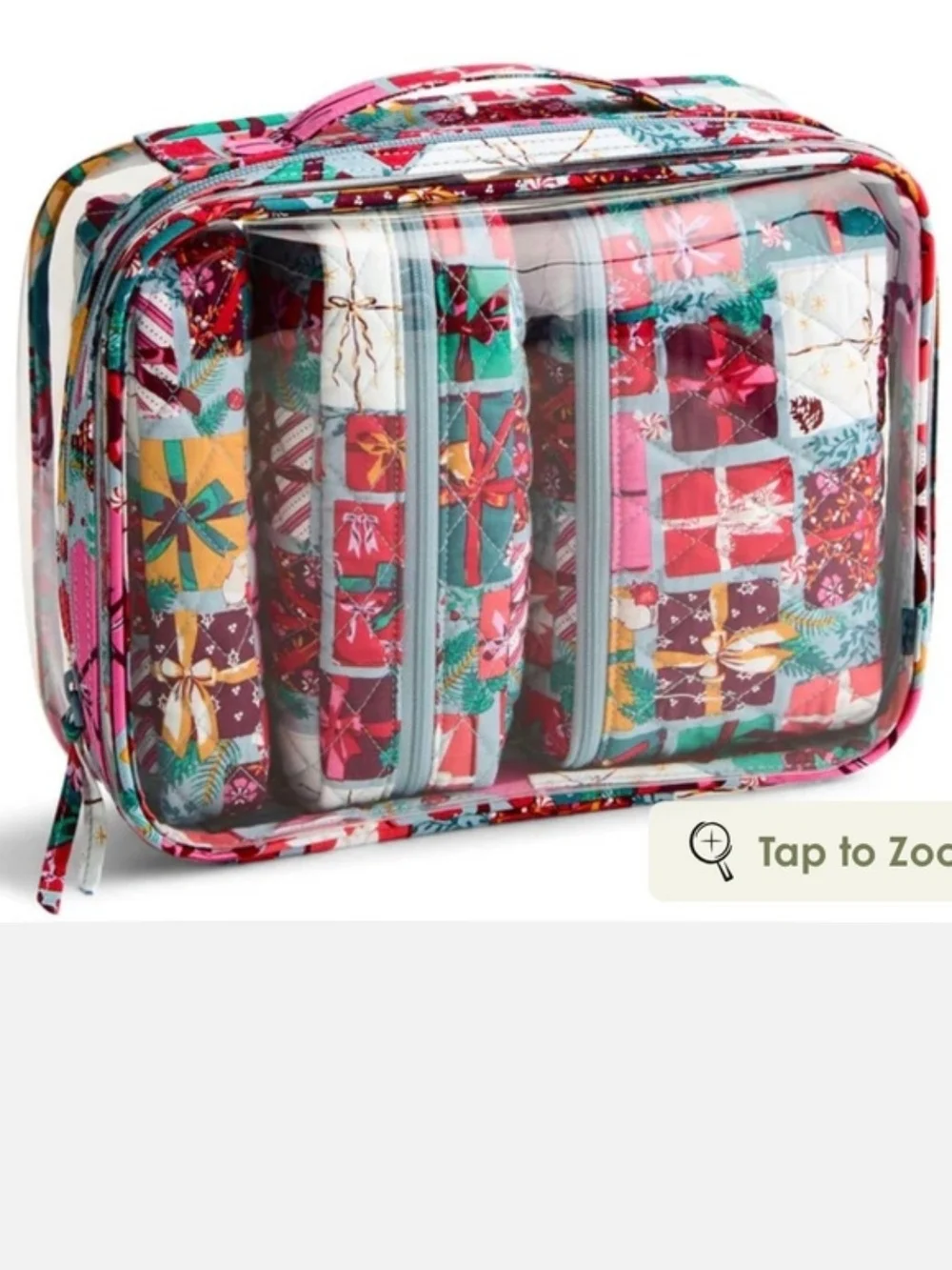 Vera Bradley 4 Piece Cosmetic Set 'Under The Tree' NWT